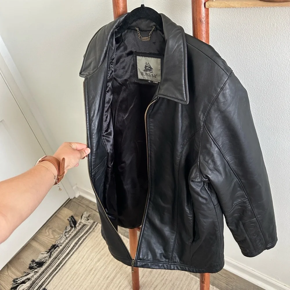Vintage 90s Burks Bay leather jacket